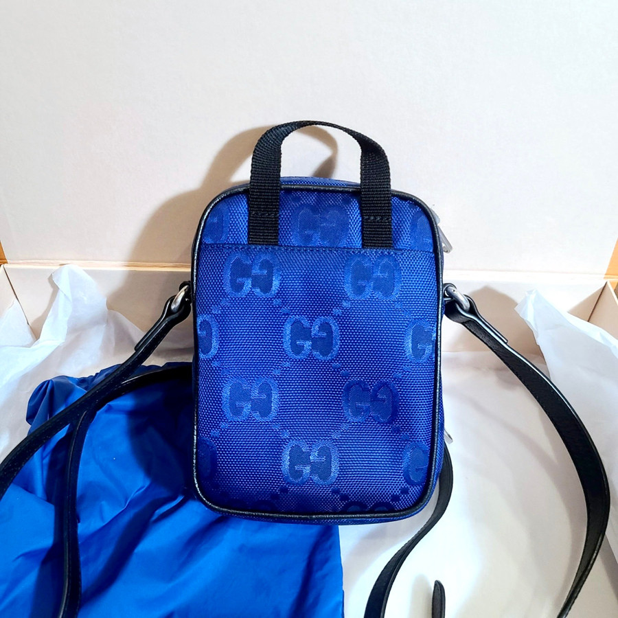 GUCCI OFF THE GRID MINI BAG blue canvas