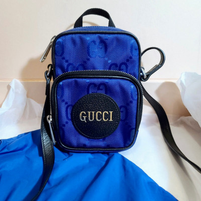 GUCCI OFF THE GRID MINI BAG blue canvas