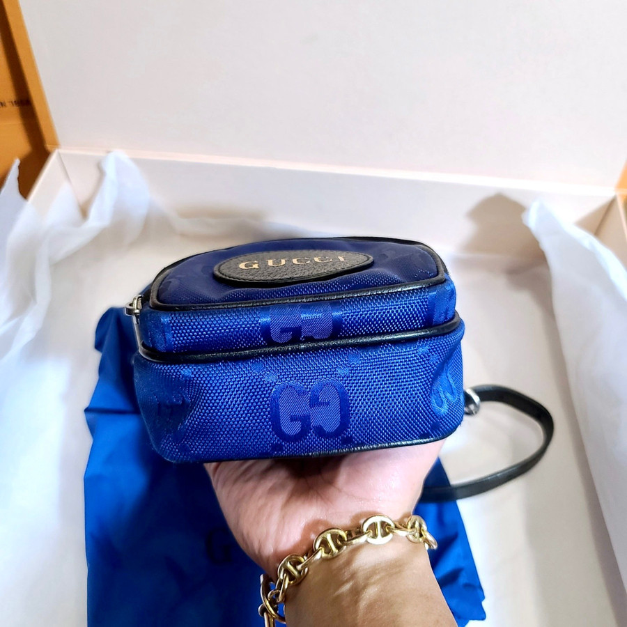 GUCCI OFF THE GRID MINI BAG blue canvas