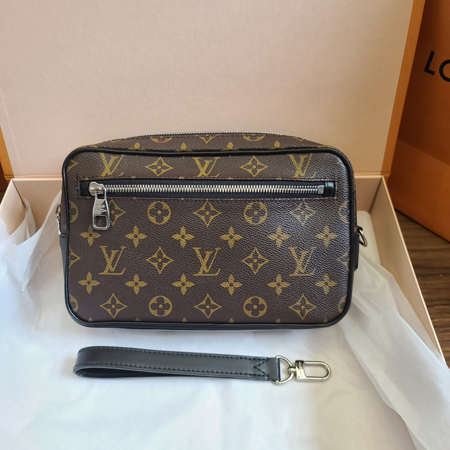 LV BROWN MONOGRAM CANVAS KASAI CLUTCH