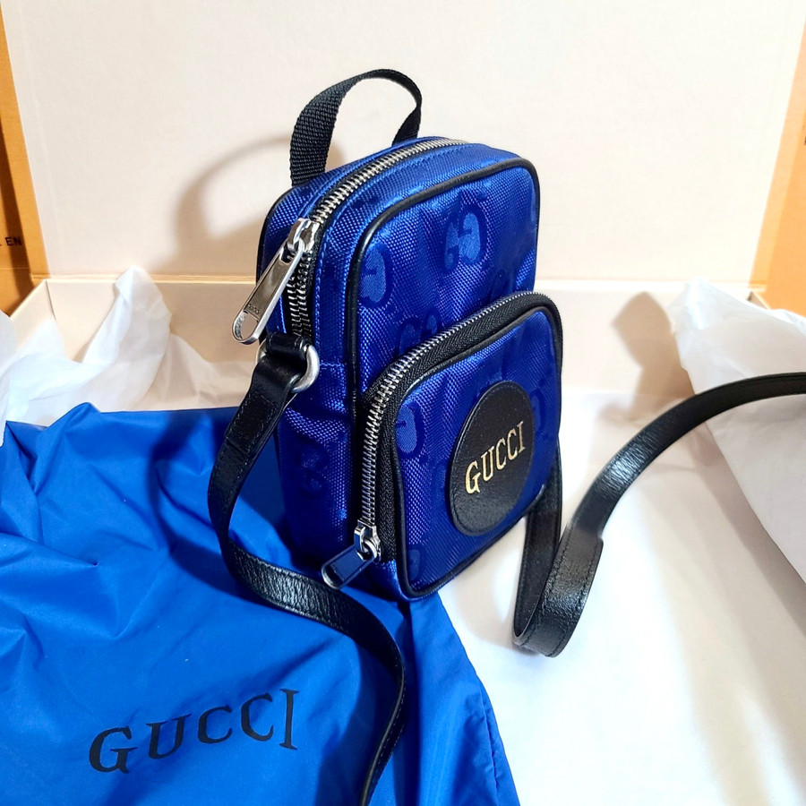 GUCCI OFF THE GRID MINI BAG blue canvas