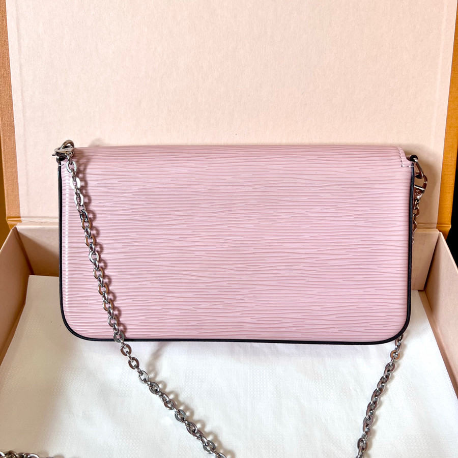 LV ROSE EPI LEATHER FELICIE POCHETTE