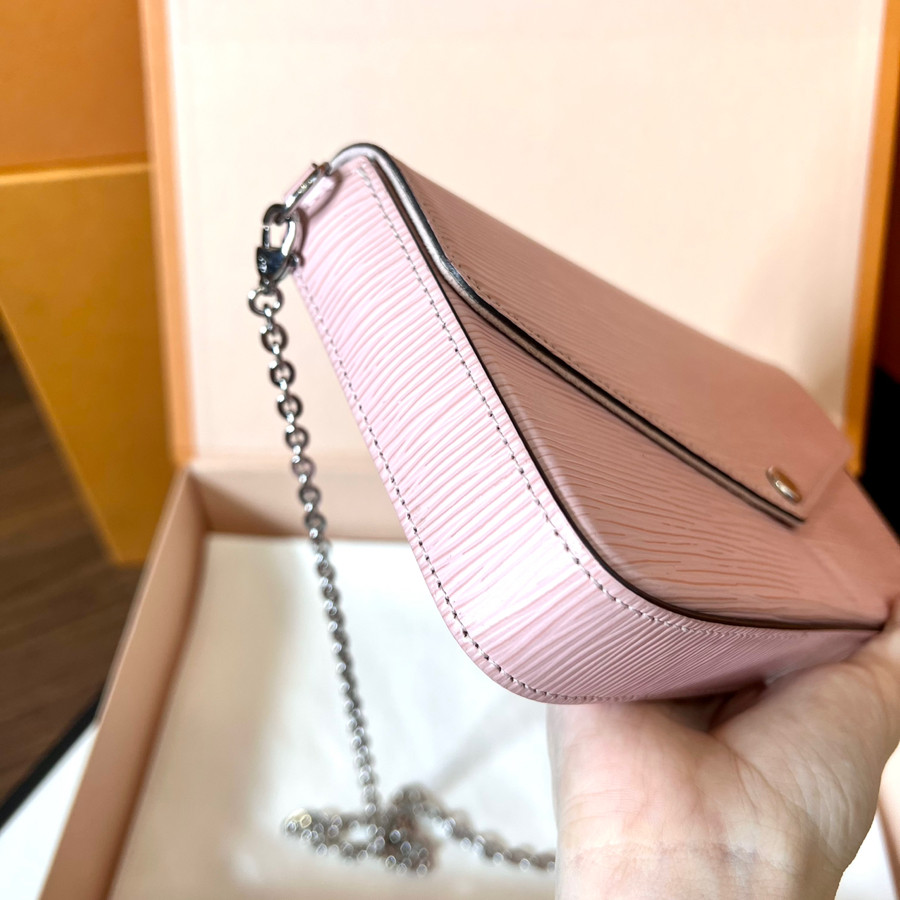 LV ROSE EPI LEATHER FELICIE POCHETTE