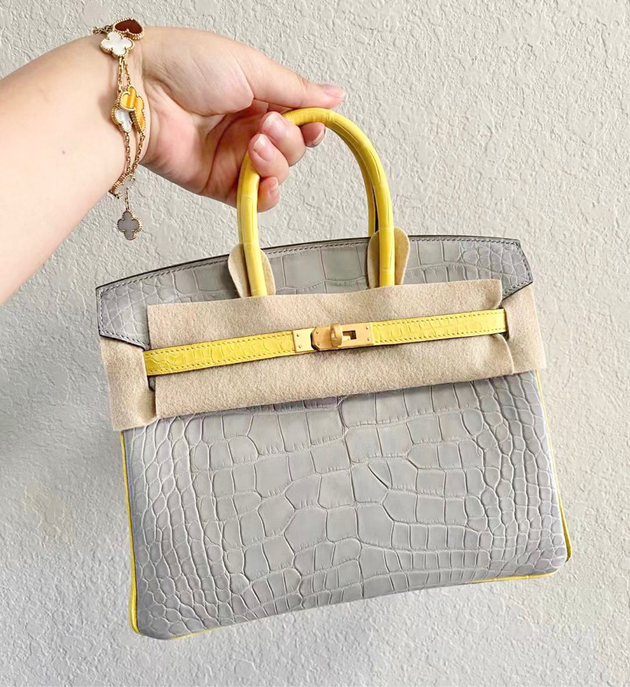 🍓HSS birkin25 gris pearl /mimosa Ghw Matt Z 2022