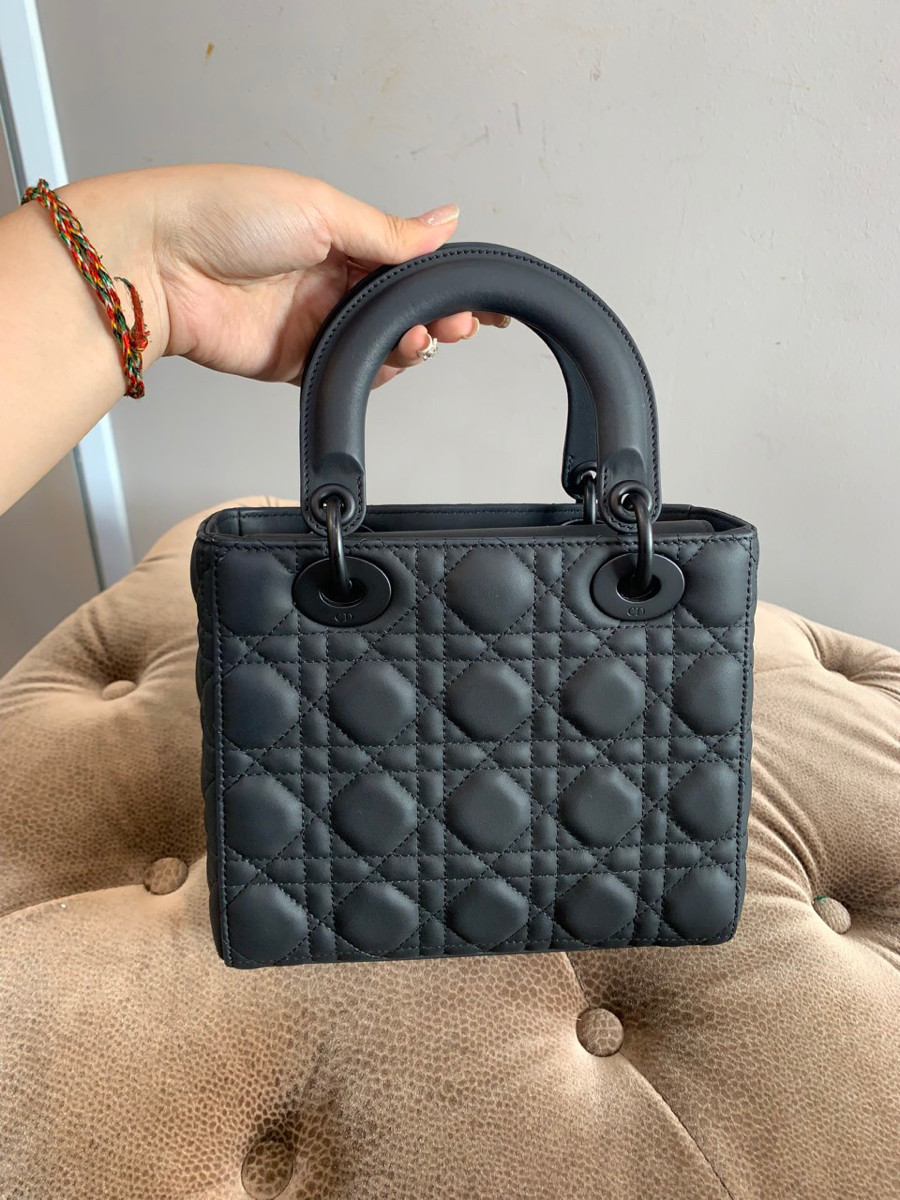 Dior Lady Small My ABCDIOR Black Matte Bag