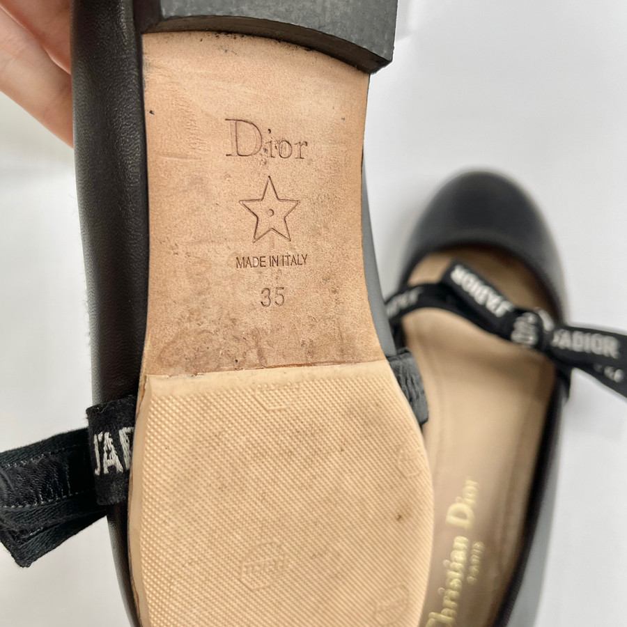 Bệt di.or đen size 35 - 98% dán sole repbox