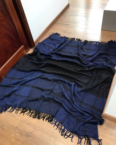 Em sẵn Bo...ttega Veneta Blanket Alpaca x nylon x wool Blue rất đẹp, kích thước 150*200cm