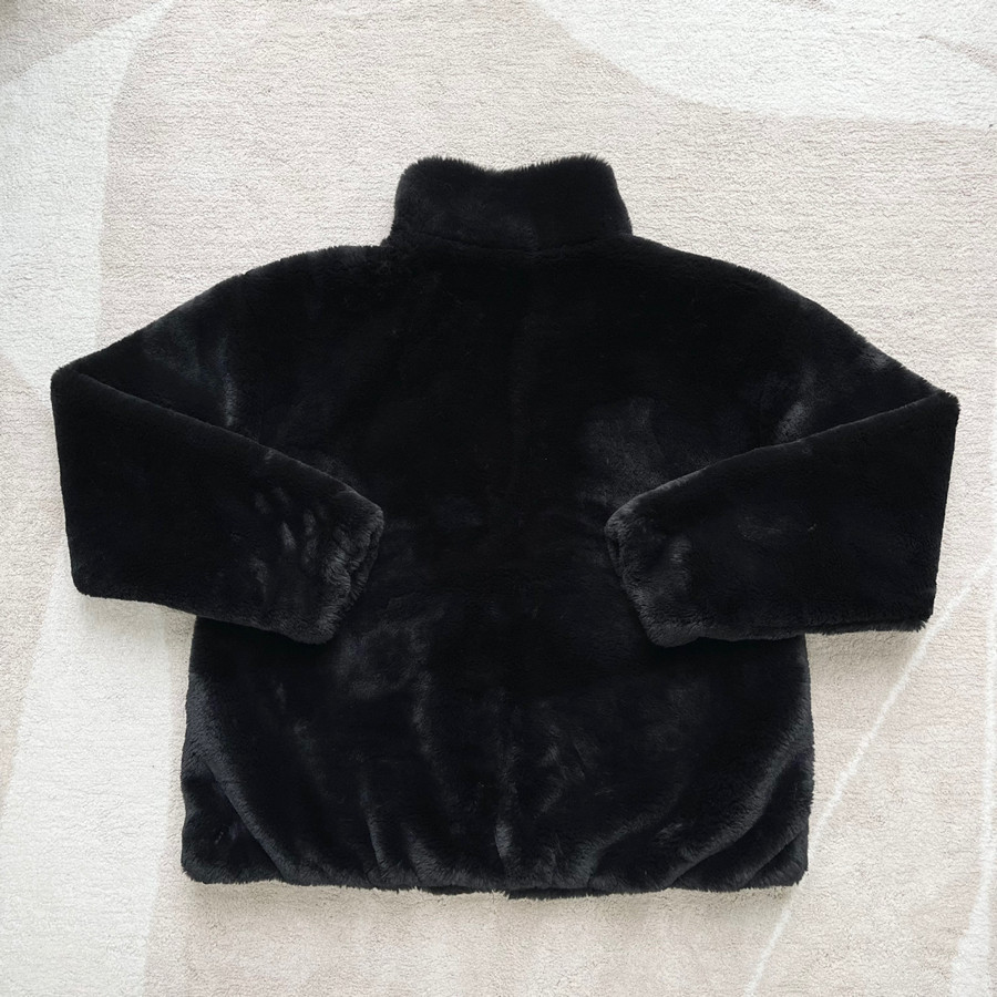 Jacket lông ni.ke black size L - 98%