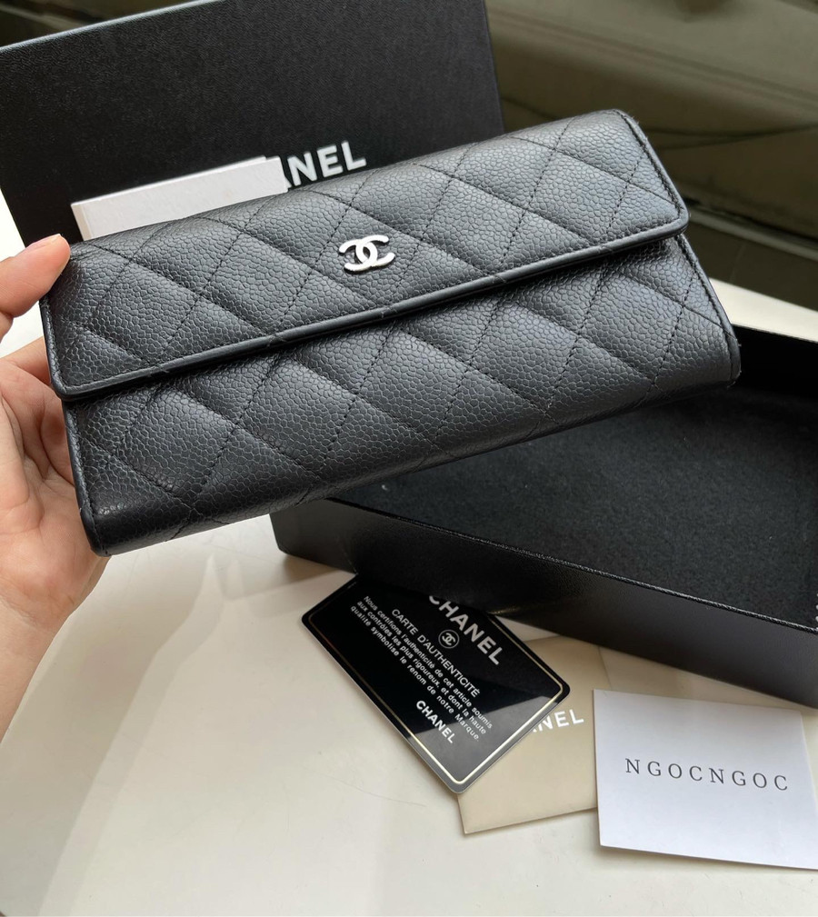 CHANEL SLG classic long flap wallet l one year review 香奈儿一年使用感  YouTube