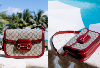 Túi Gucci Horsebit 1955 Shoulder Red GG Supreme ‎602204-92TCG-8561