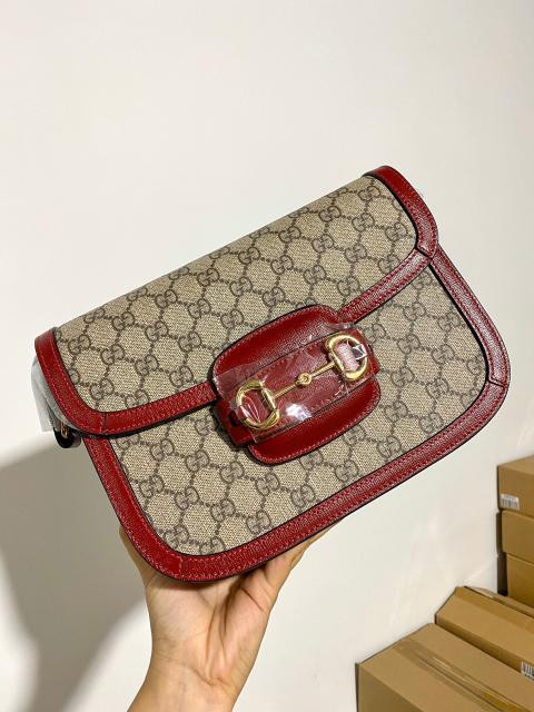 Túi Gucci Horsebit 1955 Shoulder Red GG Supreme ‎602204-92TCG-8561