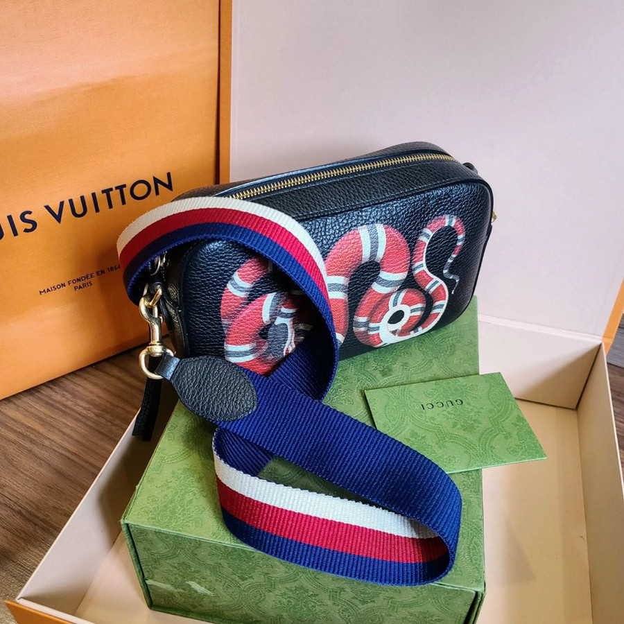 Gucci merveilles snake print on sale bag