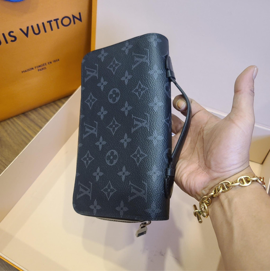 Ví dài Louis Vuitton Zippy XL Wallet Damier carô dập chìm màu đen  TUNG  LUXURY