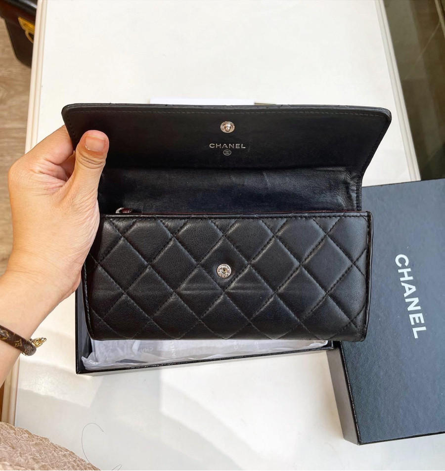 Ví gập  chanel lambskin