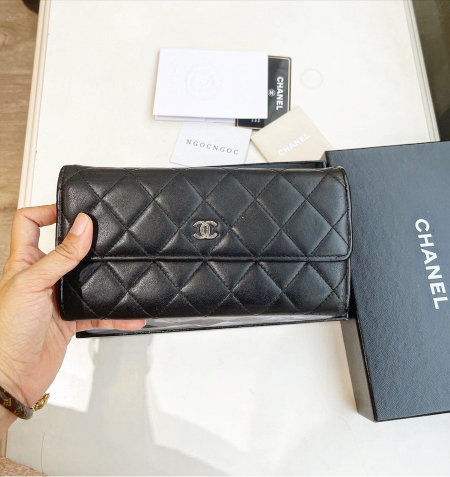 Ví gập  chanel lambskin