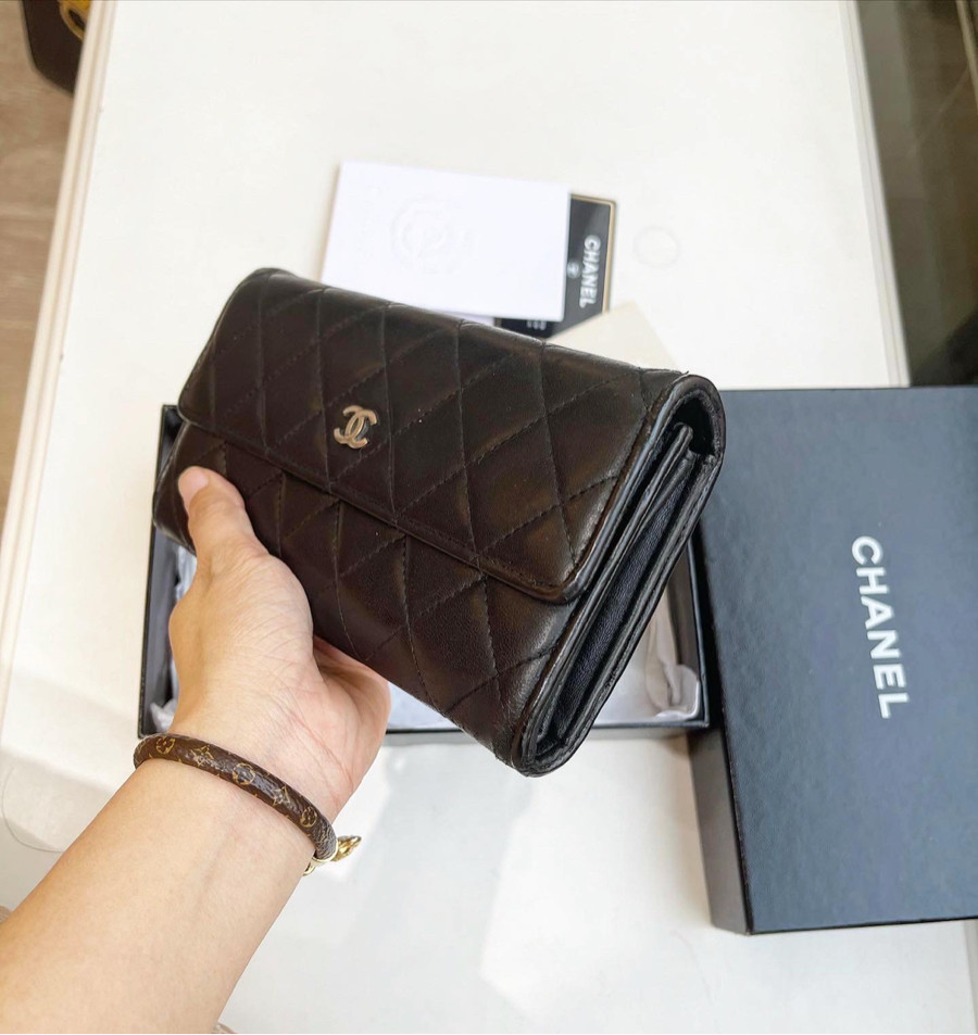 Ví gập  chanel lambskin