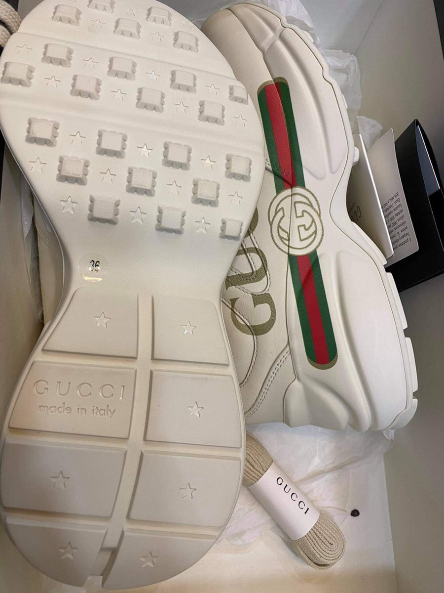Gucci sneaker fake logo sz 36