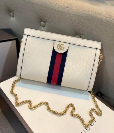 Túi gucci ophidia màu trắng logo vàng sz S fullbox