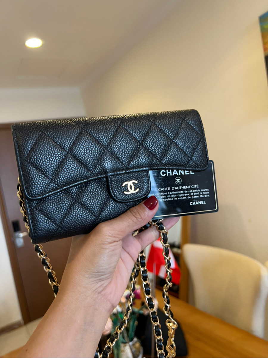 Ví gập 3 chanel