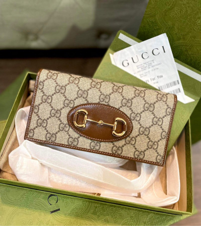 Túi gucci borsebit 1955 wallet nâu new fullbox bill kèm dây