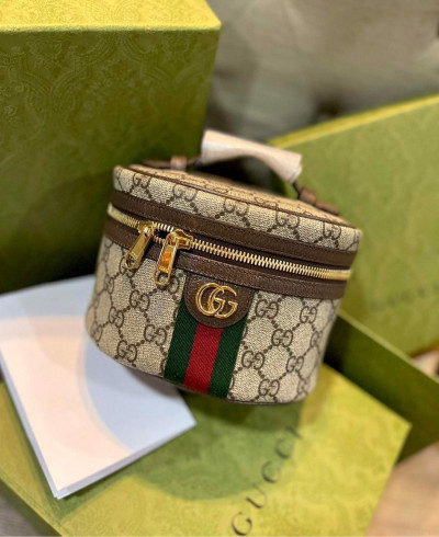 Túi gucci ophidia nâu sọc xanh đỏ logo vàng new fullbox bill