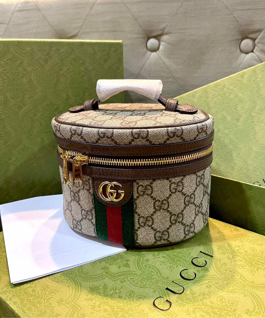 Túi gucci ophidia nâu sọc xanh đỏ logo vàng new fullbox bill