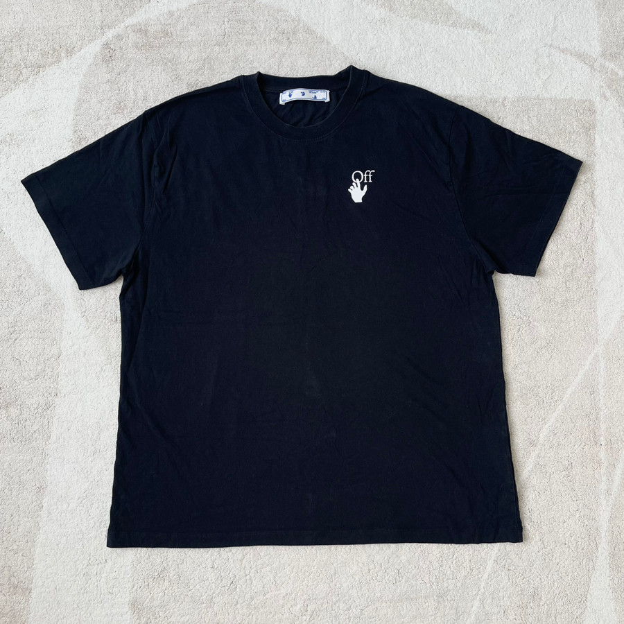 Tee o.w logo tím size M - 98%