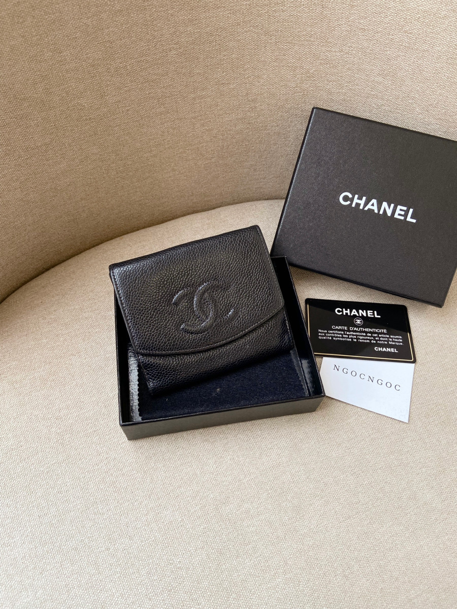 Bóp Ví Ngắn Chanel Kèm Hộp  MixASale