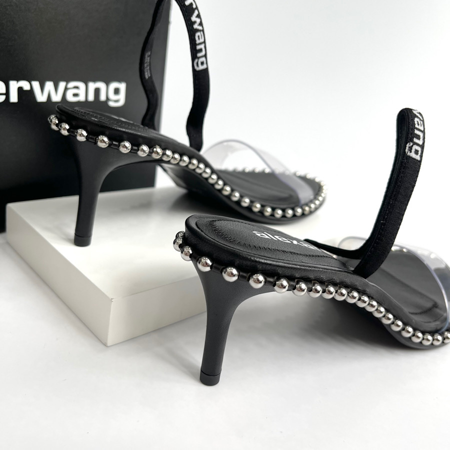 Guốc Alexander Wang đen size 36 NEW