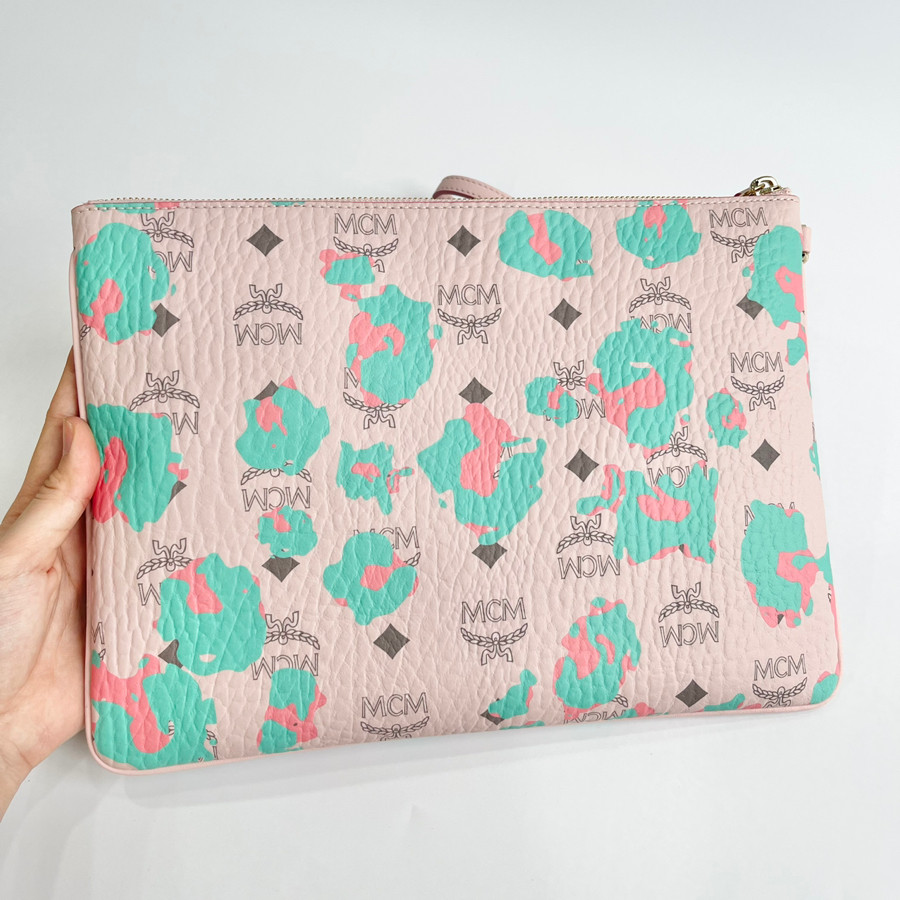 Túi clutch MCM hồng