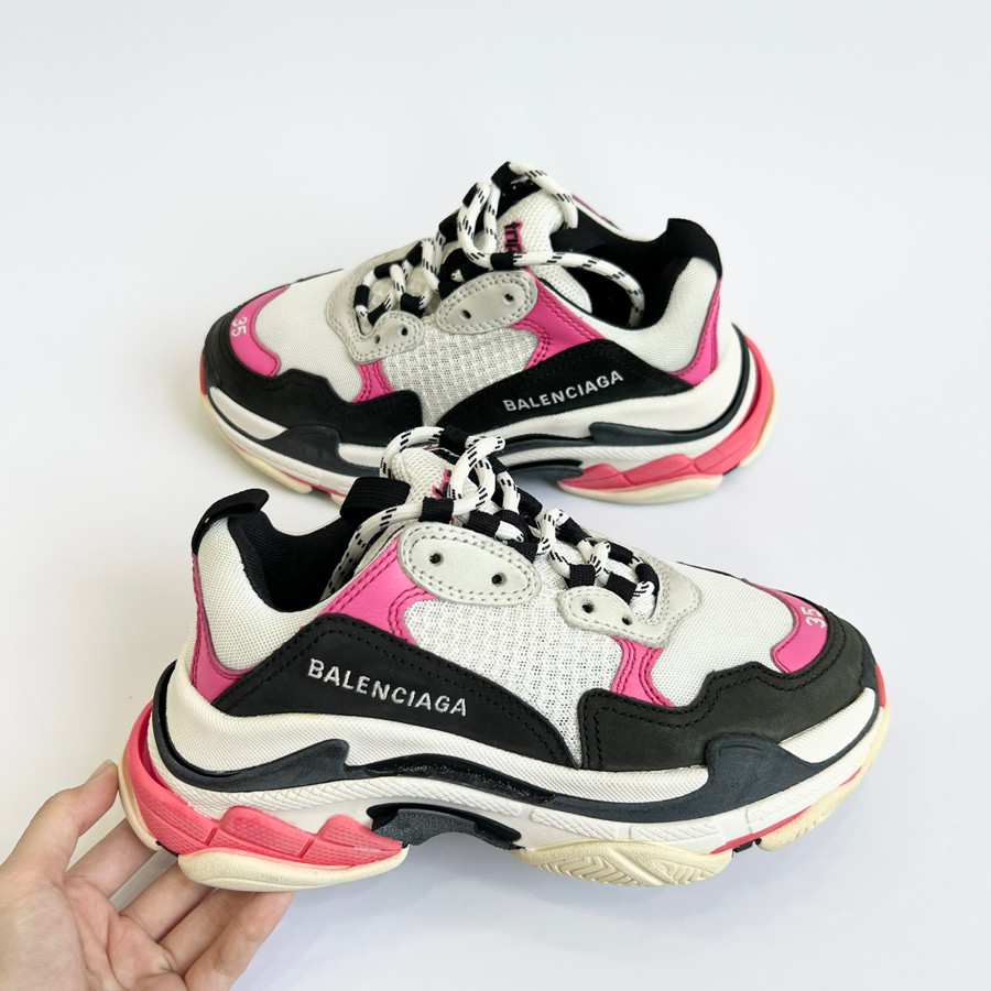 Giày sneaker Balenciaga TripleS hồng size 35