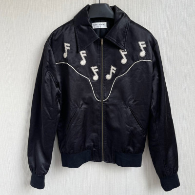 Áo khoác Jacket Saint Laurent nốt nhạc size XS đen