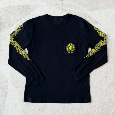 Áo Longtee Chrome Hearts chữ vàng size L