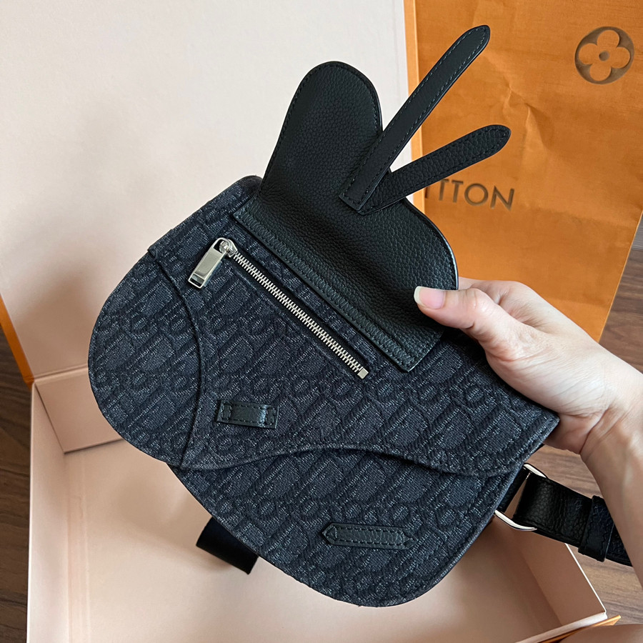 Túi Dior BLACK OBLIQUE JACQUARD SADDLE POUCH