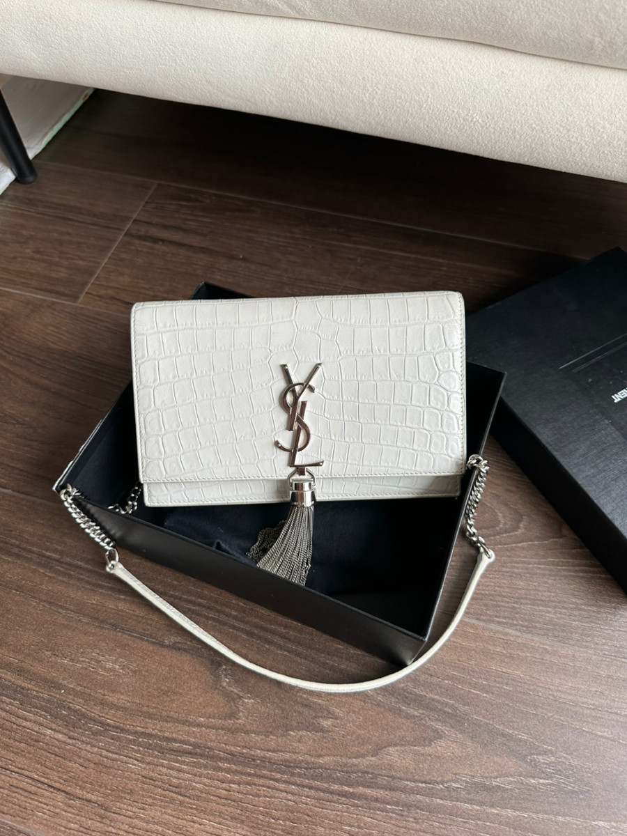 YSL Kate croc