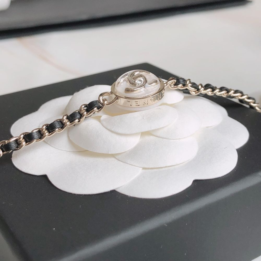 Vòng cổ Choker Chanel logo CC