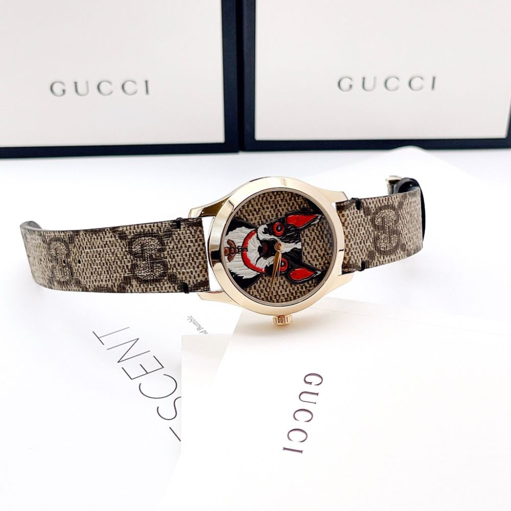 Đồng hồ Gucci G-Timeless chú chó Bull Pháp Case 38mm