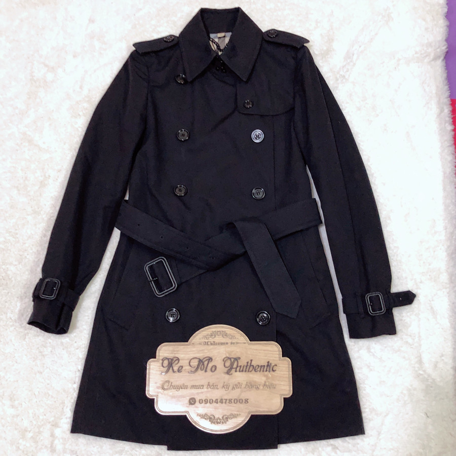 Burberry london harbourne trench coat black sz 2(34 ~ 45 - 48kg):