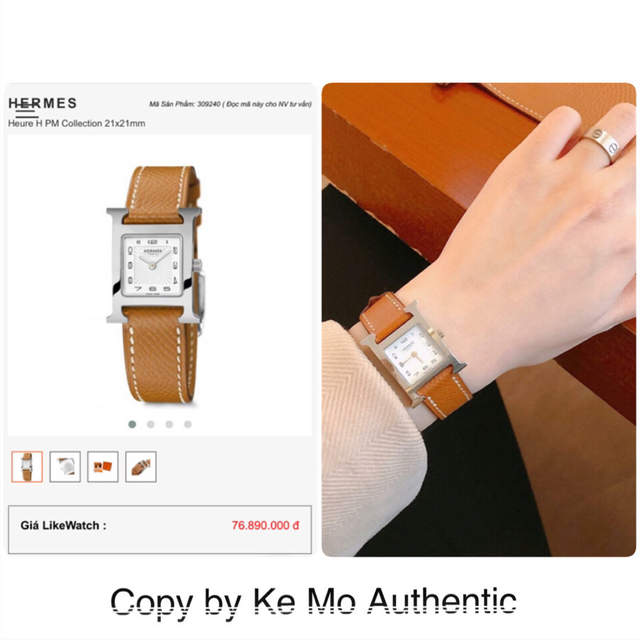 Hermes - watch hh1 210 - brown(gold) - SHW sz PM: