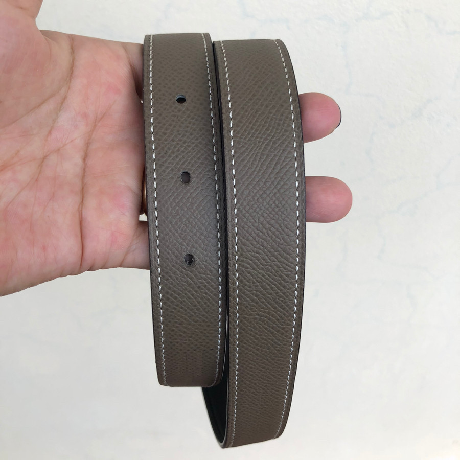 Hermes sydney belt 24mm gray/black sz 75: