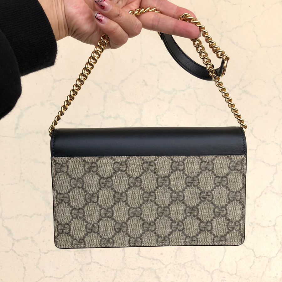 Gucci Chain Wallet Leather - GG monogram: