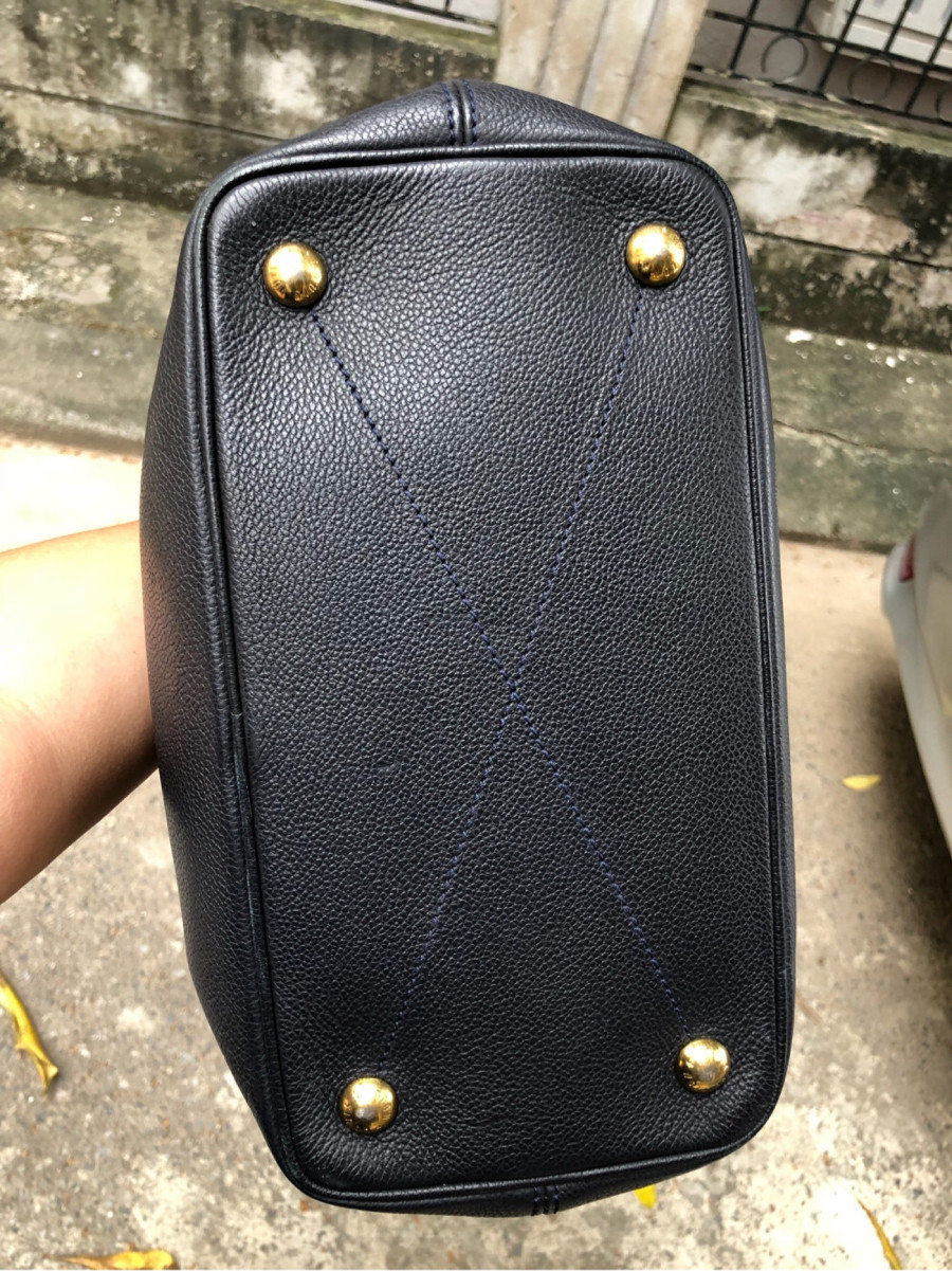 Louis Vuitton Citadine Tote Monogram Empreinte Leather PM - navy