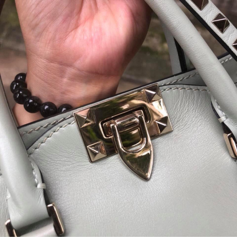 Valentino mini rockstud double handle bag