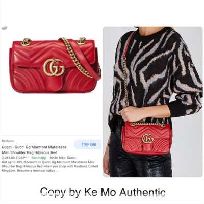 Gucci - Gg Marmont Mini Quilted-leather Bag In Red