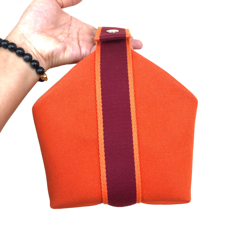 Hermes - bride a brac Pm Vanity Beach Hand Bag Orange: