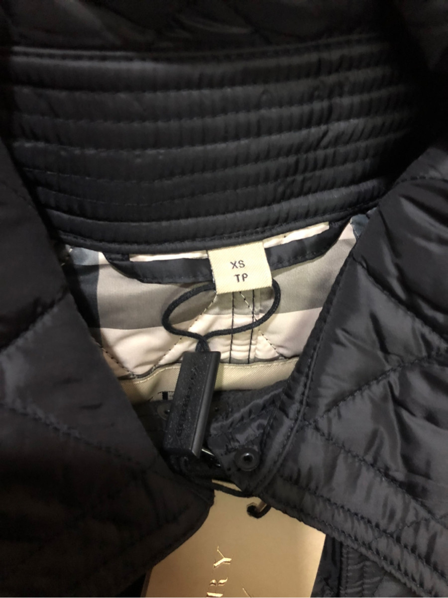 Burberry Quilted Trench Jacket with Detachable Hood sz XS: