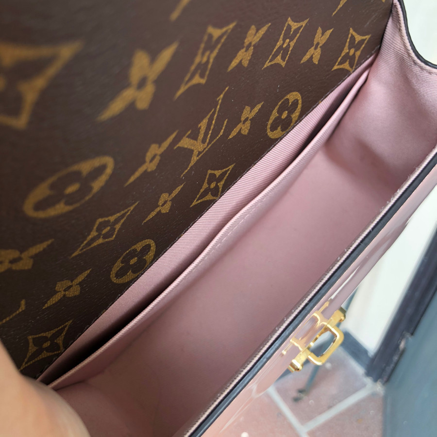 Louis Vuitton Cherrywood BB Smooth Patent Leather Monogram Top Handle: