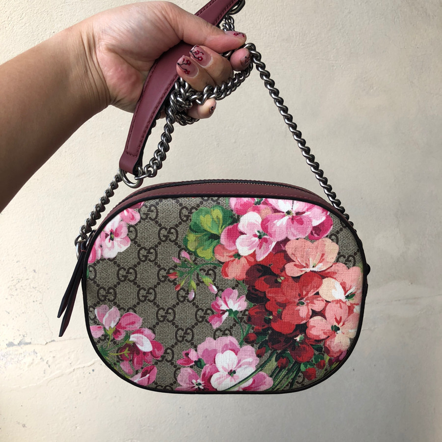 Gucci - Blooms GG Supreme Mini Chain Bag :