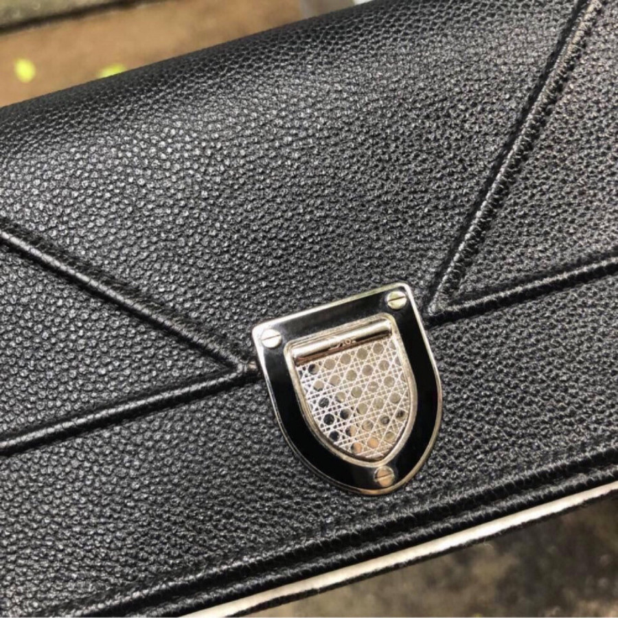 Dior WOC black calfskin leather - diorama