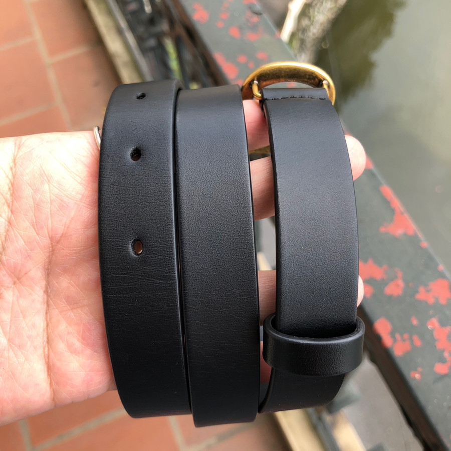 DIOR Saddle Belt - black bản 2cm sz 75: